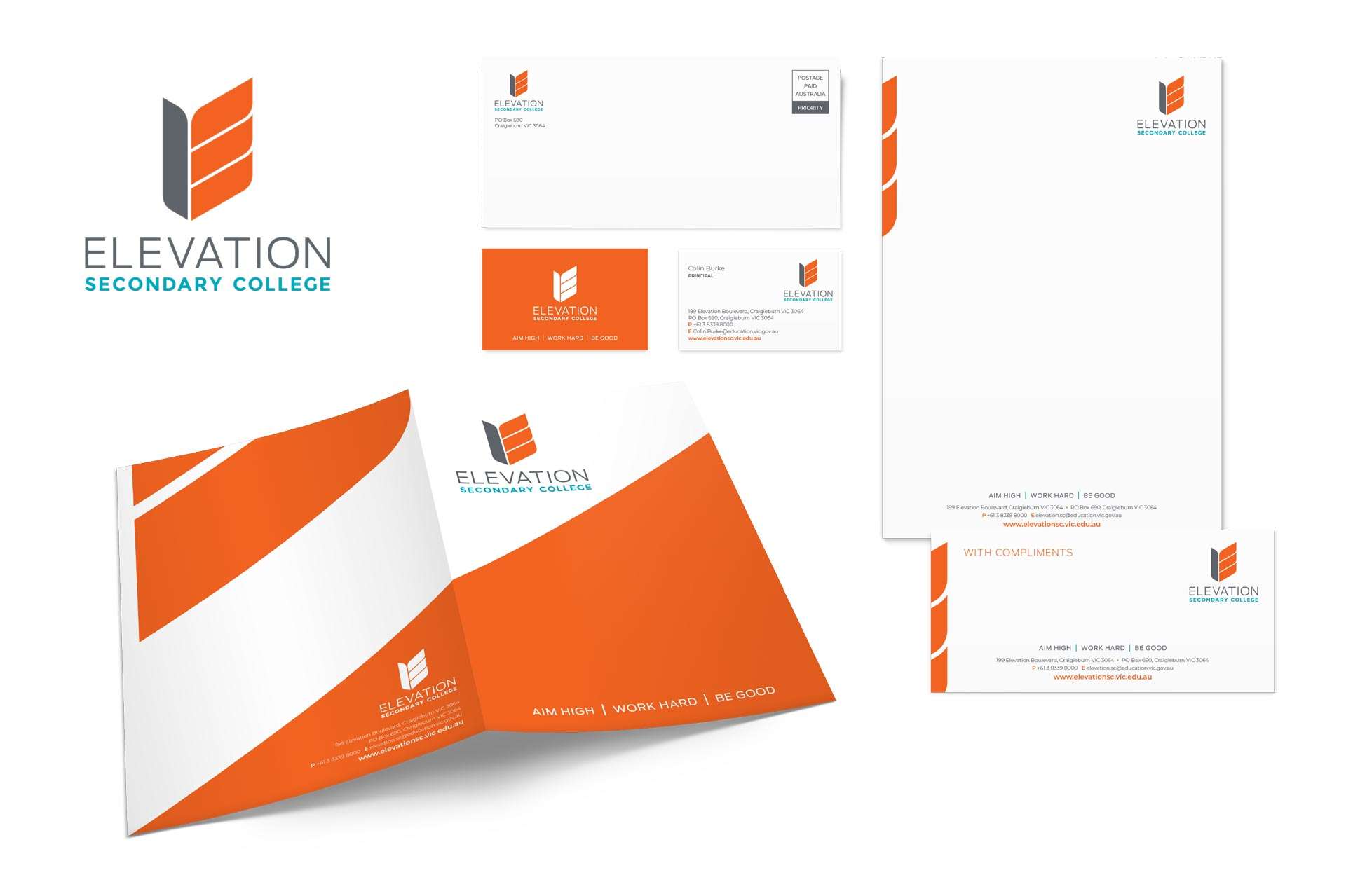Elevation Secondary College Stationery