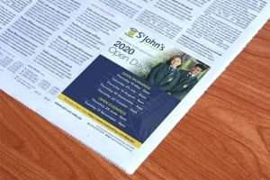 St John's Regional College Open Day Newspaper Advertising