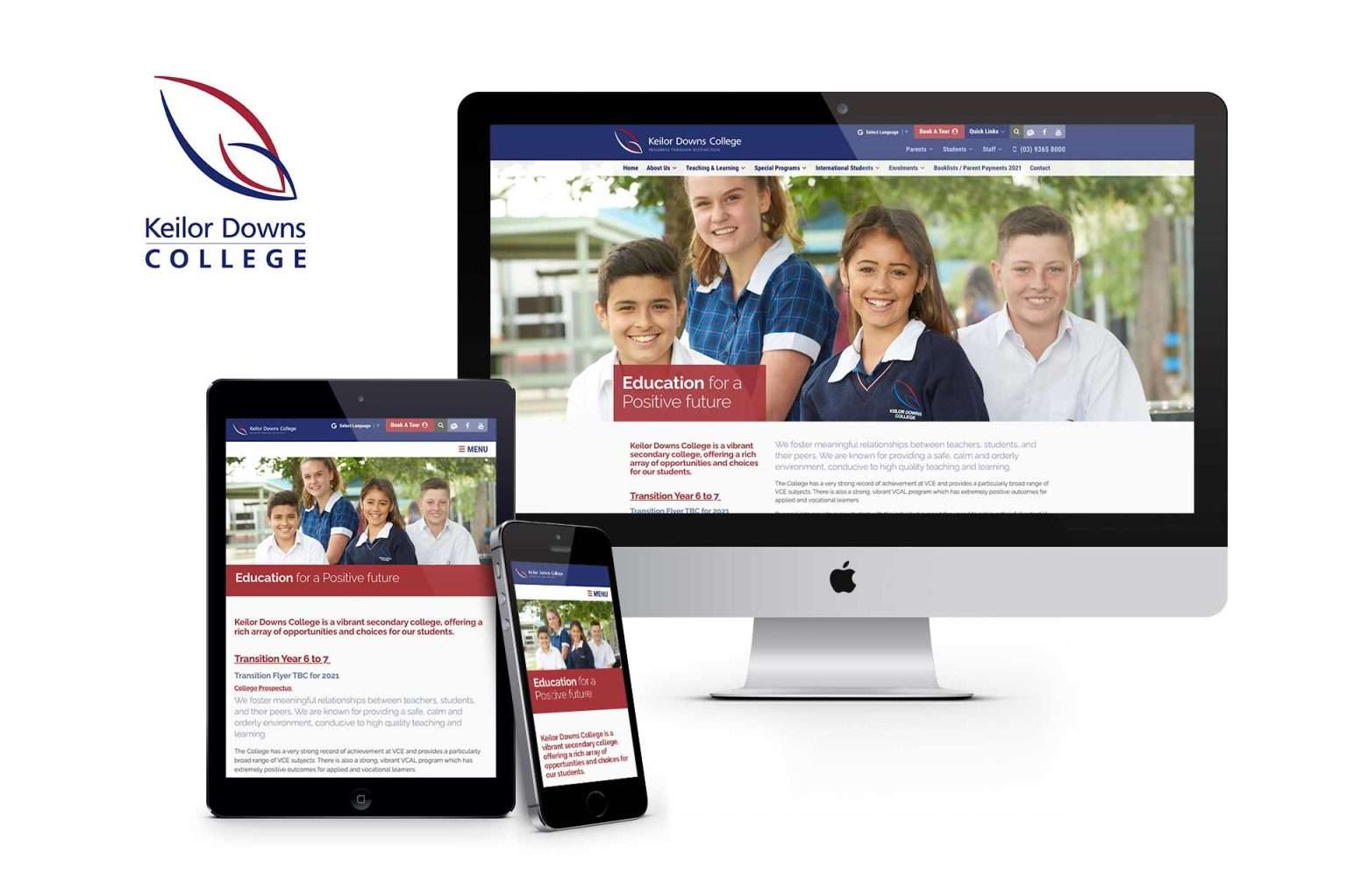 Keilor Downs College - School Website Design - MAPS marketing